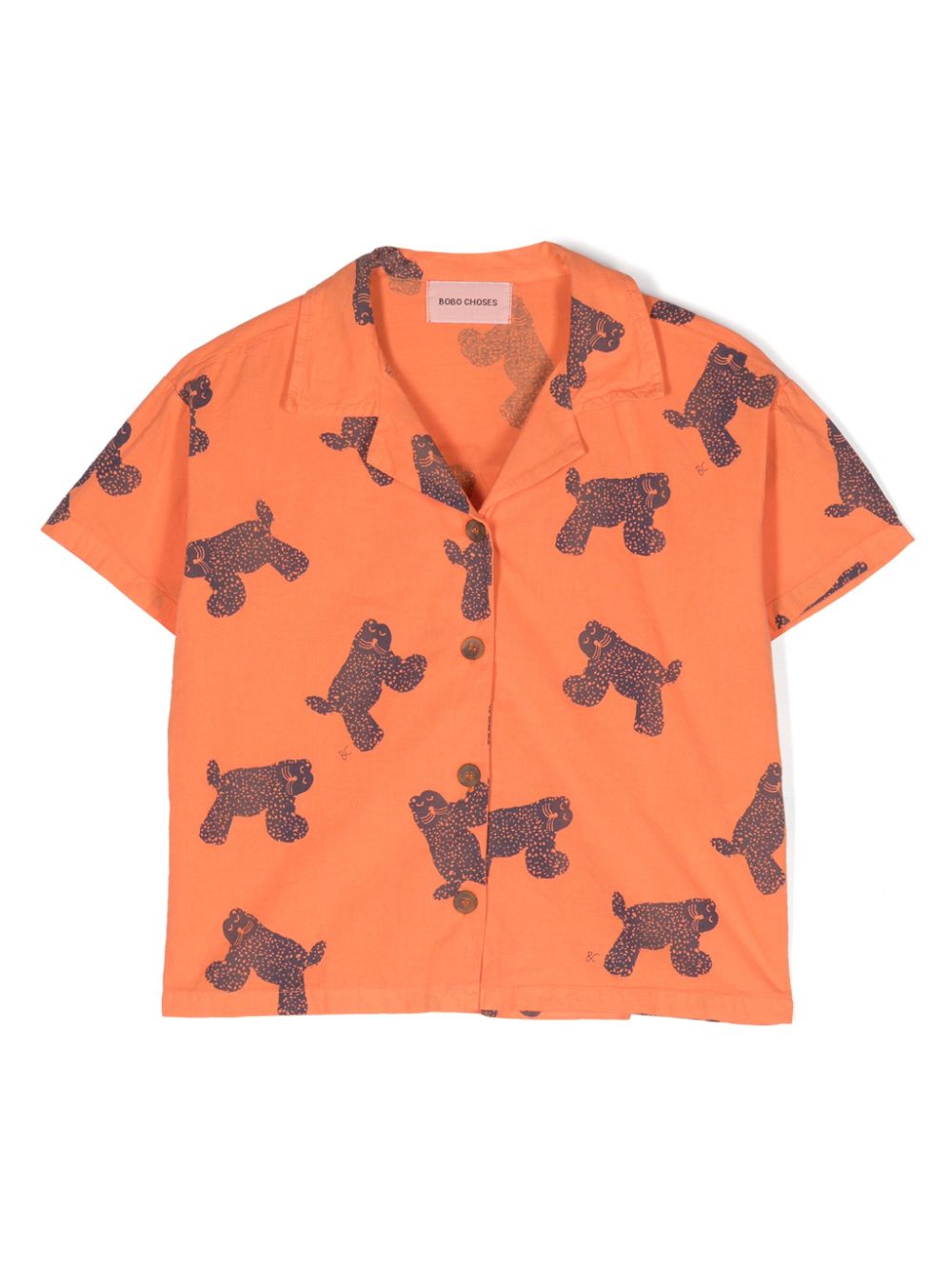 Bobo Choses Bowlinghemd mit Big Cat-Print - Orange von Bobo Choses