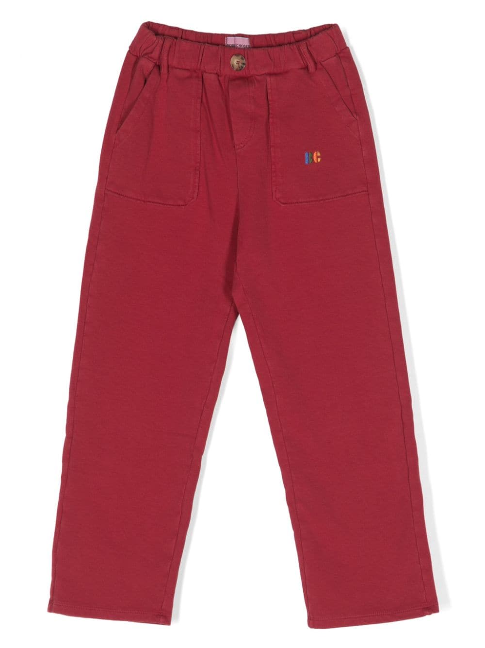 Bobo Choses Gerade Hose mit Logo-Stickerei - Rot von Bobo Choses