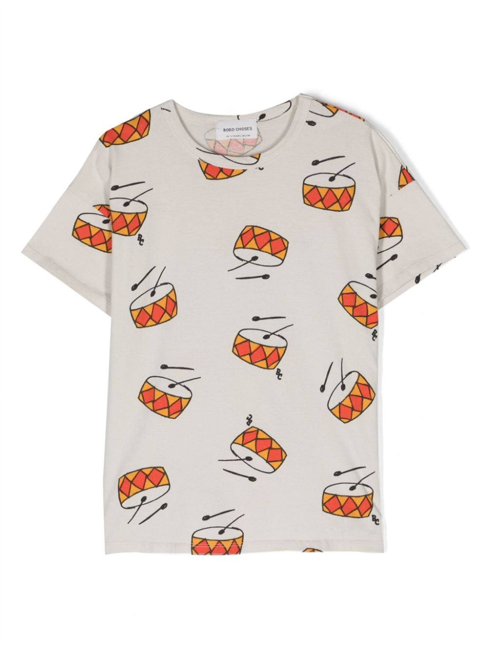 Bobo Choses Play the Drum T-Shirt - Grau von Bobo Choses