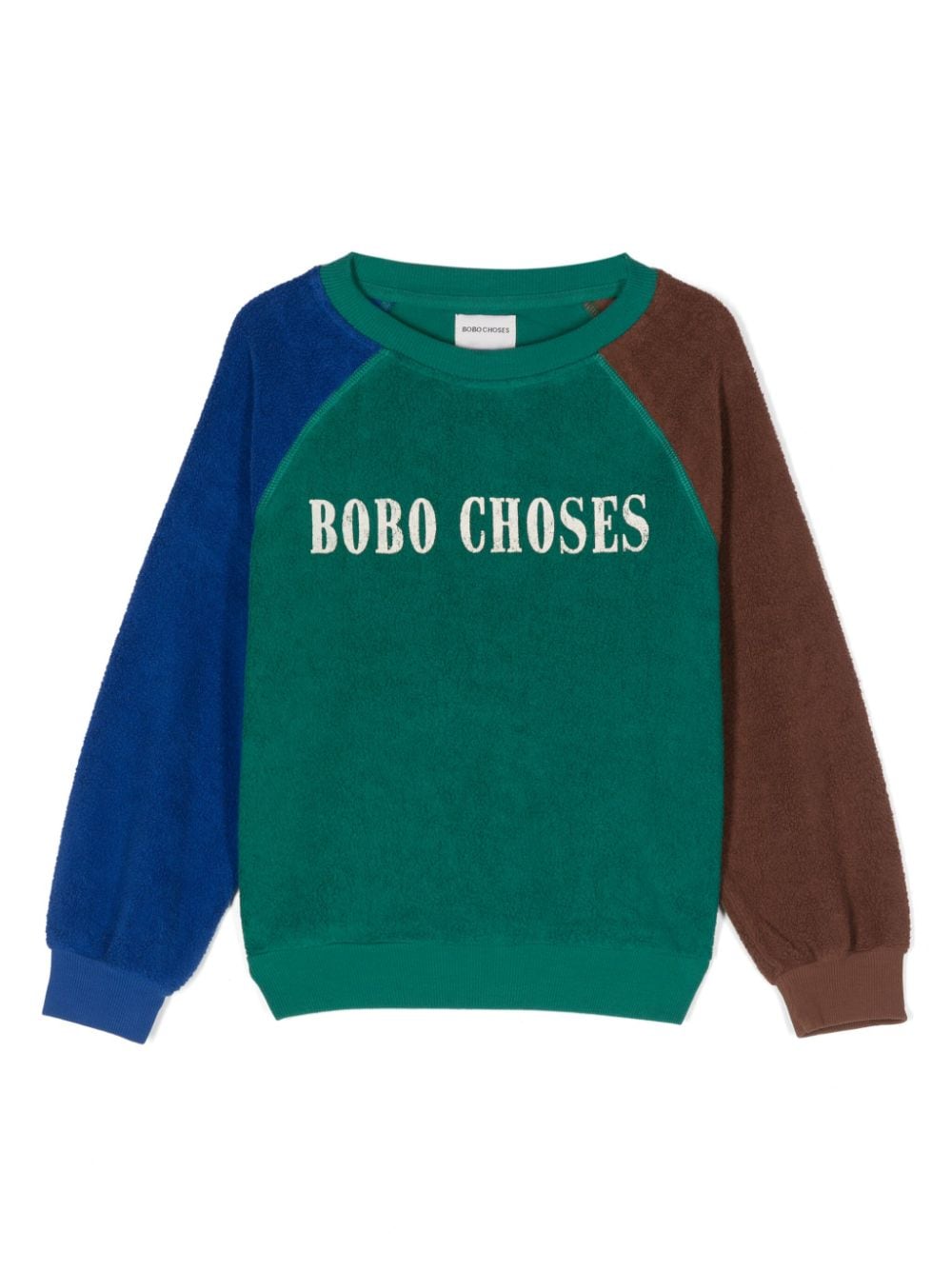 Bobo Choses Sweatshirt in Colour-Block-Optik - Grün von Bobo Choses