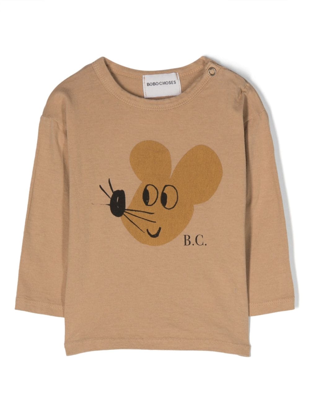 Bobo Choses Langarmshirt mit Maus-Print - Nude von Bobo Choses