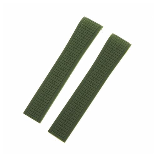 BoboHome Weiches Silikon Ersatzarmband Schweißfest, Schnellwechsel-Technik - Uhrenzubehör Universell für PP Aqu-anau-Grün 21 * 18mm von ROUREOX