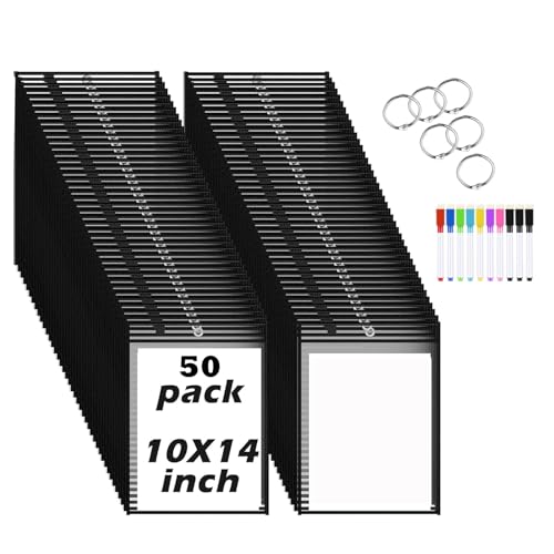 Boboeitody 50Pcs Dry Erase Taschen, Lern und Sammeltaschen, Wiederverwendbar Abwischbare durchsichtige Hüllen Schreibwaren, für Klassenzimmer, Home, oder Arbeit Erase Schreibwaren,36x26cm Boboeitody 50Pcs Dry Erase Taschen, Lern und Sammeltaschen, Wiederverwendbar Abwischbare durchsichtige Hüllen Schreibwaren, für Klassenzimmer, Home, oder Arbeit Erase Schreibwaren,36x26cm von Boboeitody