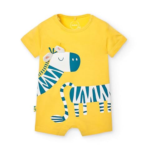 Boboli Baby-Strampler für Jungen, 100 % Baumwolle, kurzärmelig, Sommer-Strampler, Schlafanzug, Geschenkkleidung, für Babys von 0 Monaten bis 18 Monaten, Grapefruit, 3 Monate von Boboli