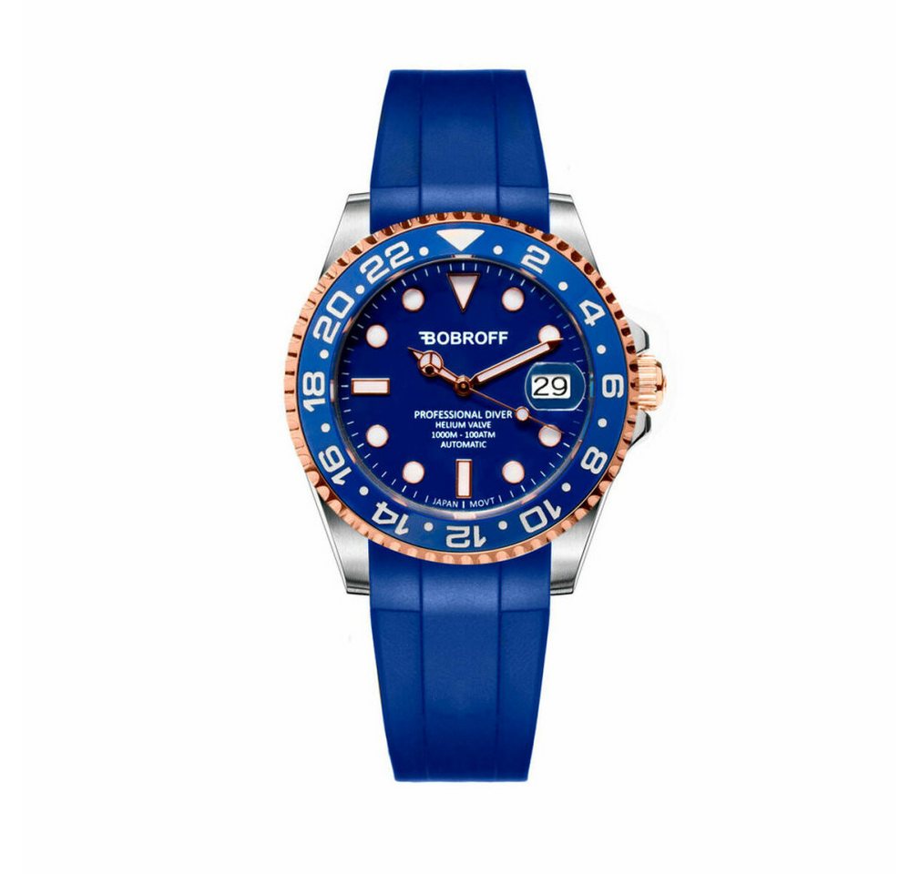 Bobroff Luxusuhr Unisex-Uhr BF0006-CA Blau (41 mm) von Bobroff