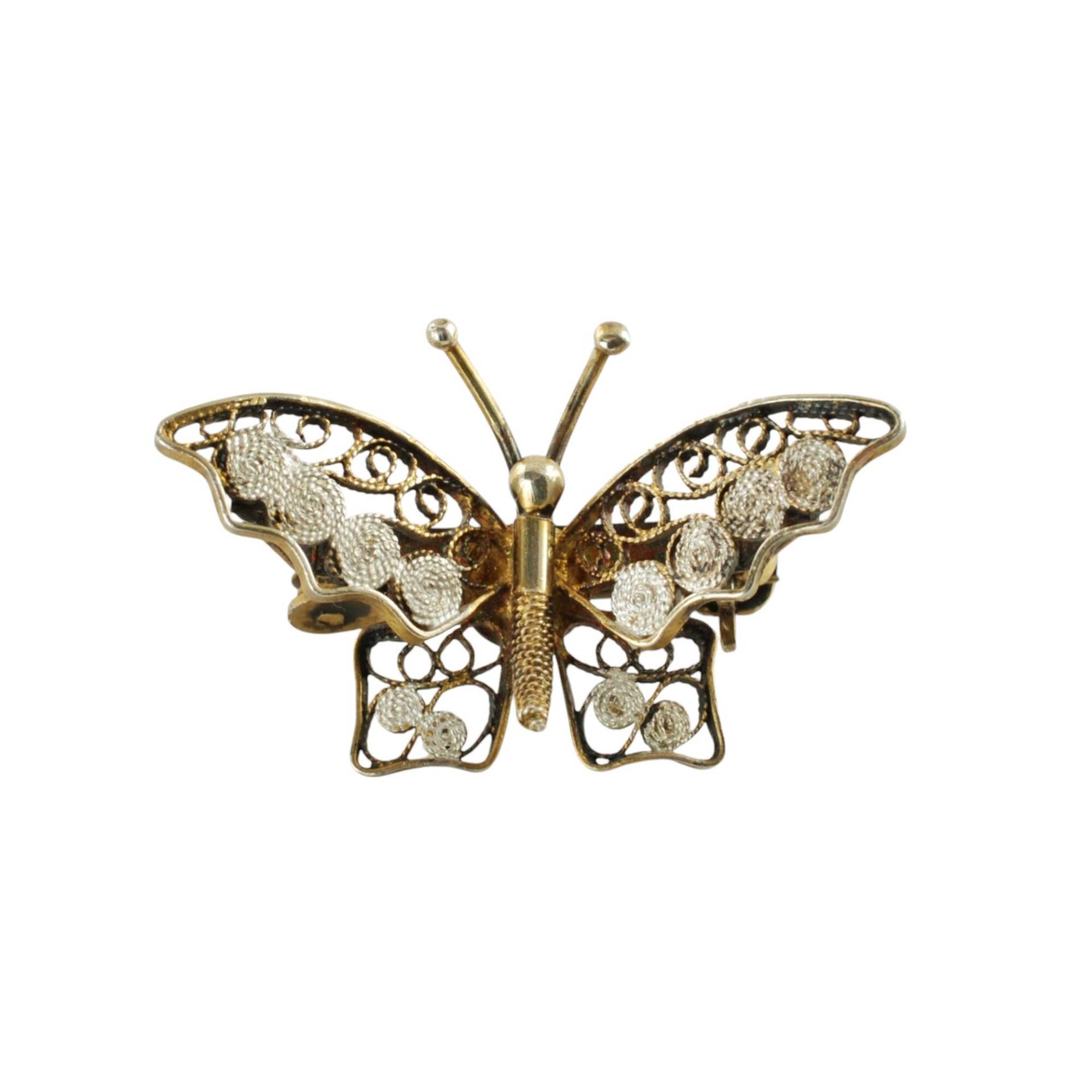 Vintage Alioto Adriana Italienisch 800 Münze Silber Vermeil Filigrane Schmetterling Pin Brosche Vintage Alioto Adriana Italienisch 800 Münze Silber Vermeil Filigrane Schmetterling Pin Brosche von BobsBasementTreasure