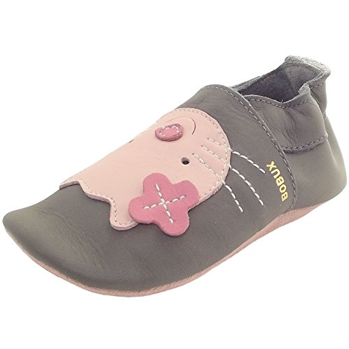 Bobux Grey Kitten 1000-018-10 Baby Krabbelschuhe, grau/grau, Gr. 17-18 EU/S / 3-9 Months von Bobux