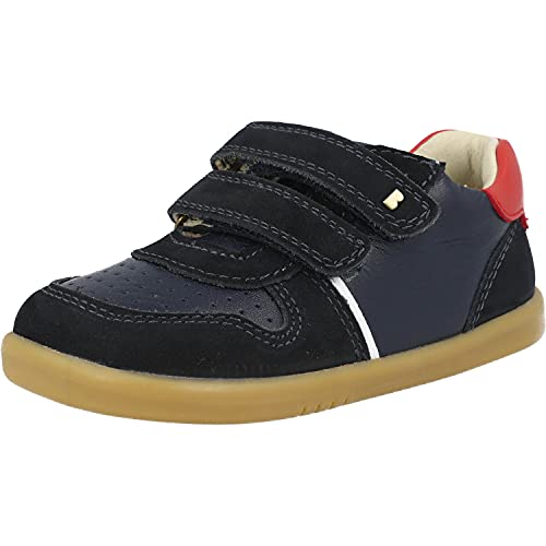 Bobux I-Walk Riley - Walking - Lässige Lederturnschuhe für Kinder (Navy + Red, EU Schuhgrößensystem, Baby, Numerisch, M, 25) von Bobux