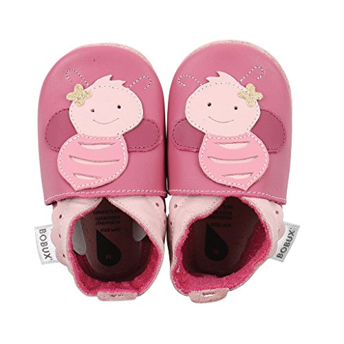 Bobux Soft Sole Bee Rosa Leder 21-27 Monate von Bobux