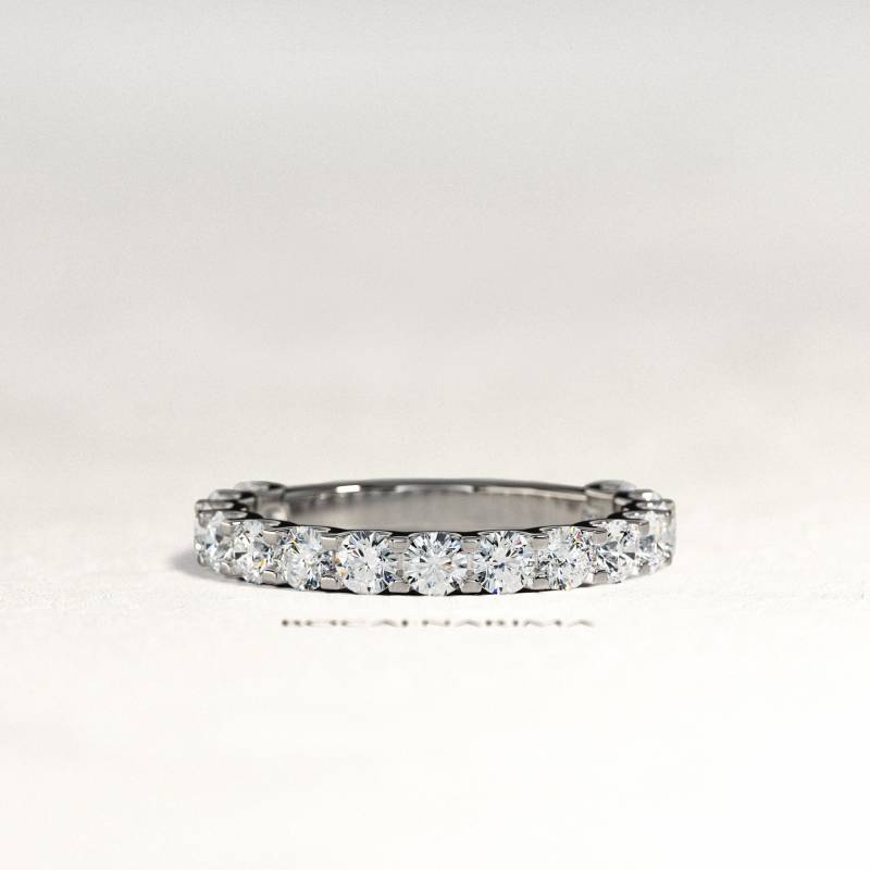 1.35Ct Diamant Ehering/3/4 Eternity Band U Form Ring 2.5mm 14K Oder 18K Weißgold Lab Grown von BocajNarima