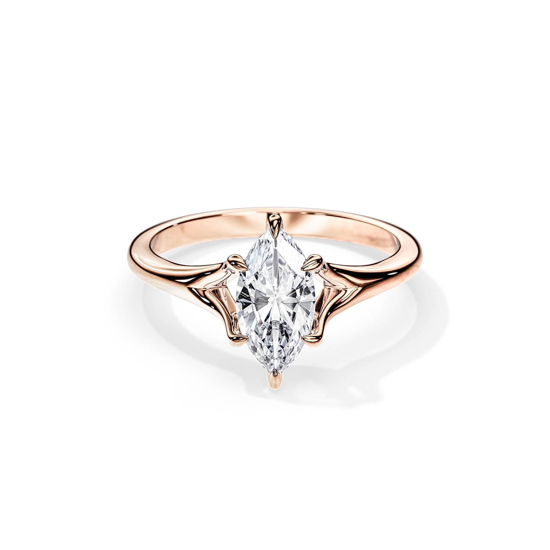 2 Karat Marquise Moissanite Verlobungsring/Ring Einzigartige in Rosegold von BocajNarima