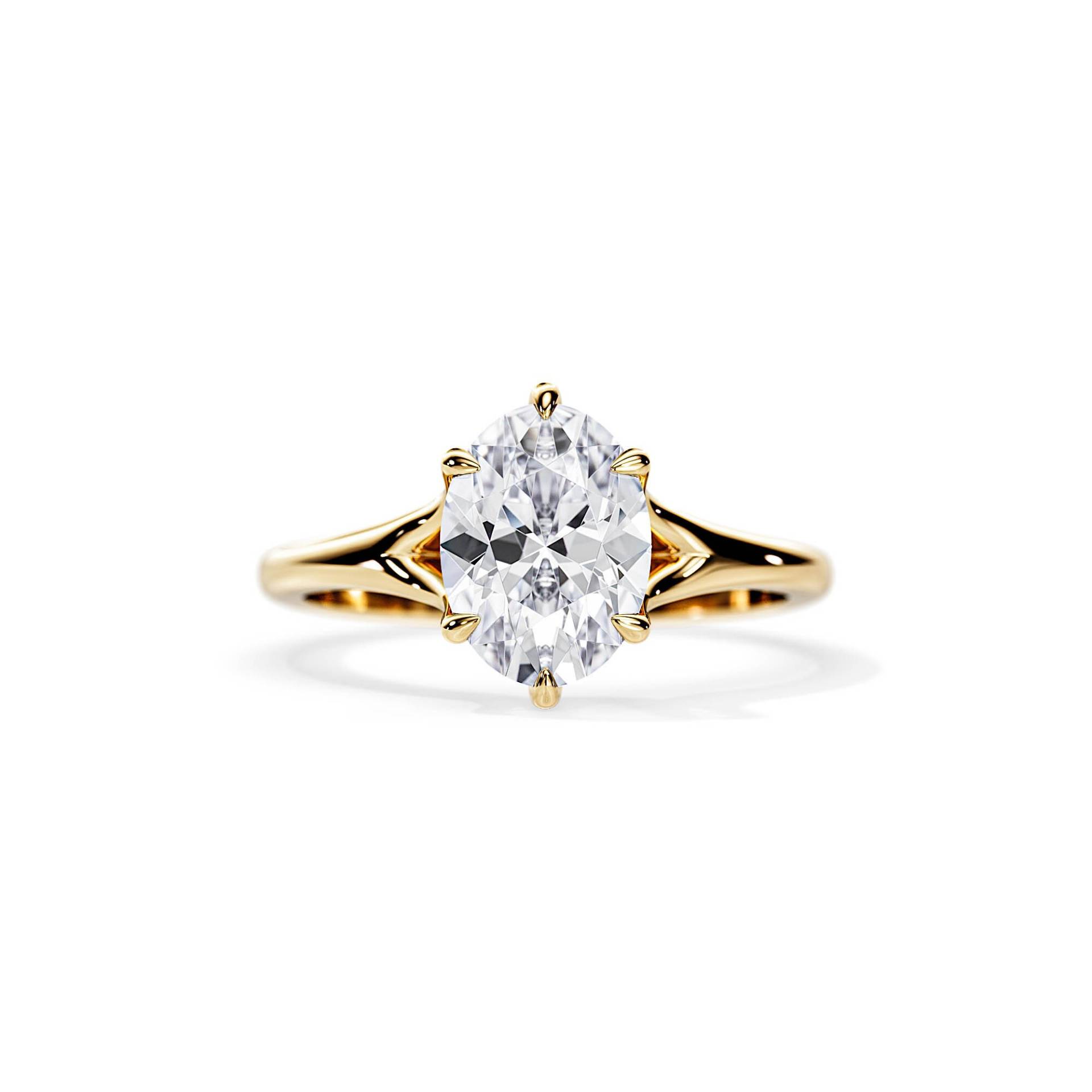 3 Karat Oval Moissanite Verlobungsring/Split Schaft Einzigartiger 3 Karat Oval Moissanite Verlobungsring/Split Schaft Einzigartiger von BocajNarima