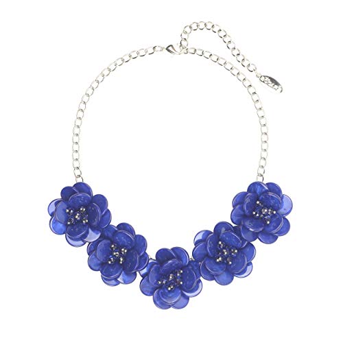 Bocar Big Flower Anhänger Statement Halskette für Frauen Geschenk (NK-10281-royal blue) von Bocar