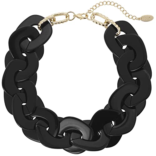 Bocar Statement-Halskette mit klobigem Acryl, kubanisches Halsband, modische Halskette für Damen, 51 cm, Acryl, Kein Edelstein von Bocar
