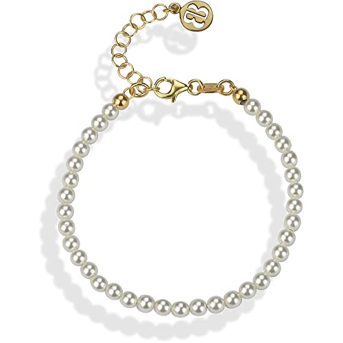 Boccadamo BR577D Damen-Armband Schmuck Perlen elegant, Taglia unica, Sterling-Silber von Boccadamo