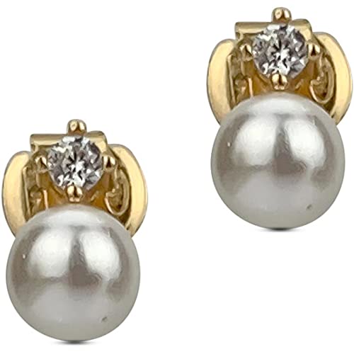 Boccadamo Caleida Damen-Ohrstecker aus 925er Silber - Perlen, Zirkonia, Perle Silber Zirkon von Boccadamo