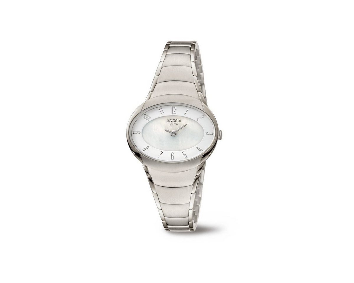 Boccia Chronograph Boccia Damen-Uhr 3255-03 Titan mit Perlmutt-Ziffernblatt von Boccia
