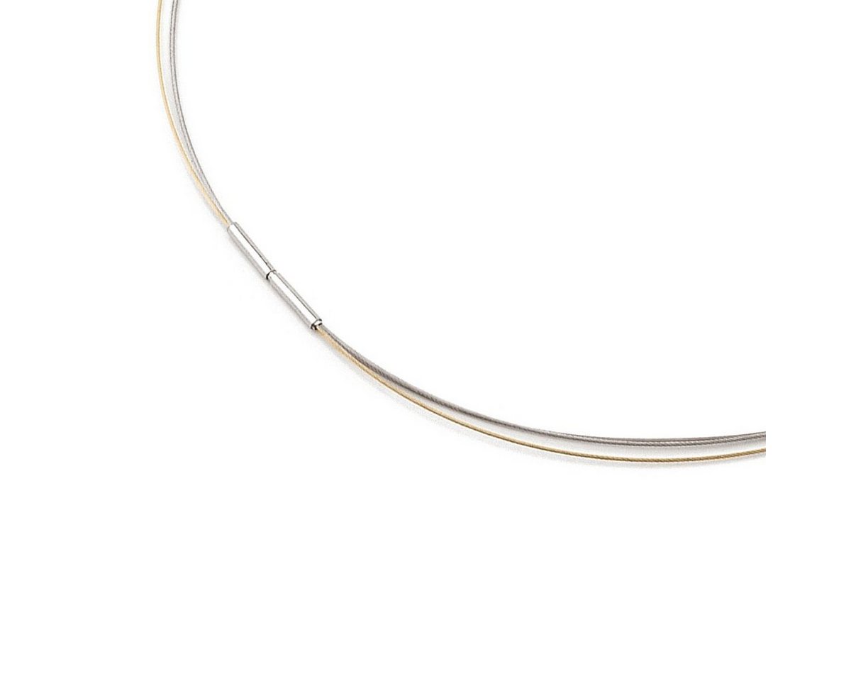 Boccia Collier Stahlreif Halskette 3-fach bicolor 0804-02 von Boccia