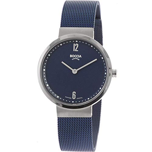 Boccia Damen Analog Quarz Uhr mit Edelstahl Armband 3283-04 von Boccia