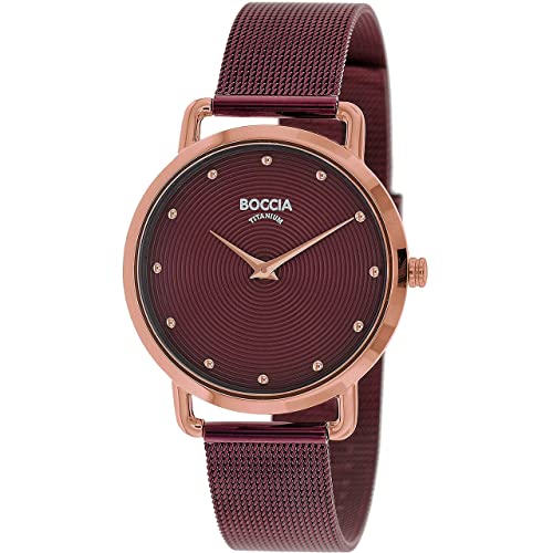 Boccia Damen Analog Quarz Uhr mit Edelstahl Armband 404TT3314-08 von Boccia