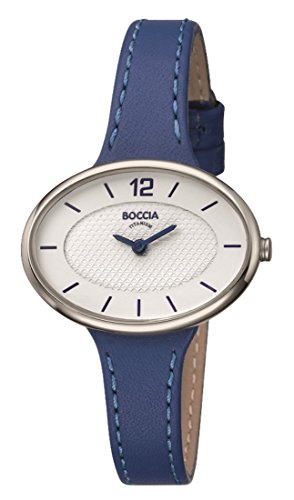 Boccia Damen Analog Quarz Uhr mit Leder Armband 3261-03 von Boccia