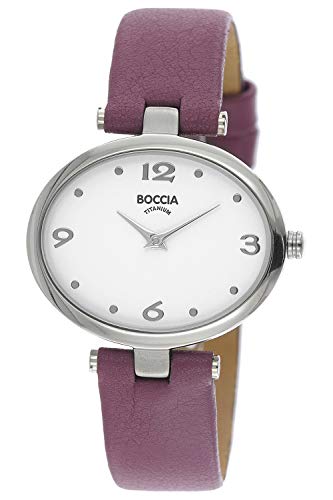 Boccia Damen Analog Quarz Uhr mit Leder Armband 3295-02 von Boccia