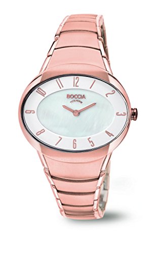 Boccia Damen Analog Quarz Uhr mit Titan Armband 3165-22 von Boccia