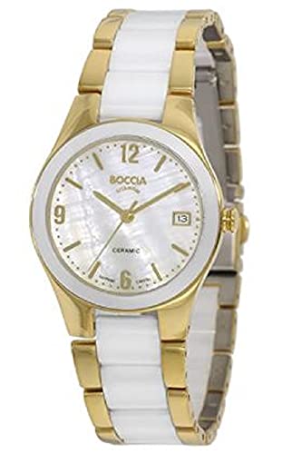 Boccia Damen-Armbanduhr Analog Quarz Keramik 3189-03 von Boccia