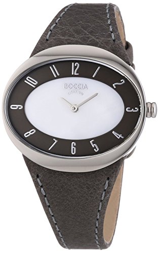 Boccia Damen-Armbanduhr Analog Quarz Leder 3165-15 von Boccia