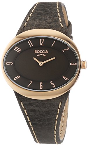 Boccia Damen-Armbanduhr Analog Quarz Leder 3165-20 von Boccia