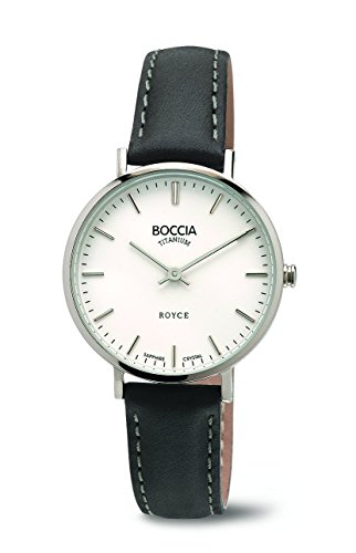 Boccia Damen-Armbanduhr Analog Quarz Leder 3246-01 von Boccia