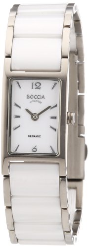 Boccia Damen-Armbanduhr Ceramic Analog Verschiedene Materialien 3201-01 von Boccia