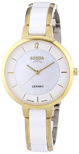 Boccia Damen-Armbanduhr XS Analog Quarz Keramik 3236-02 von Boccia