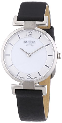 Boccia Damen-Armbanduhr XS Analog Quarz Leder 3238-01 von Boccia