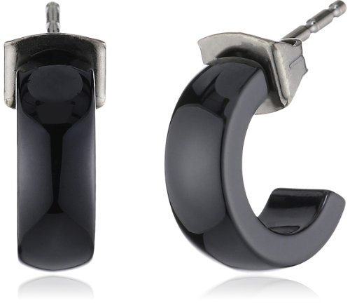 Boccia Damen-Creolen Titan Keramik schwarz 0584-02 von Boccia