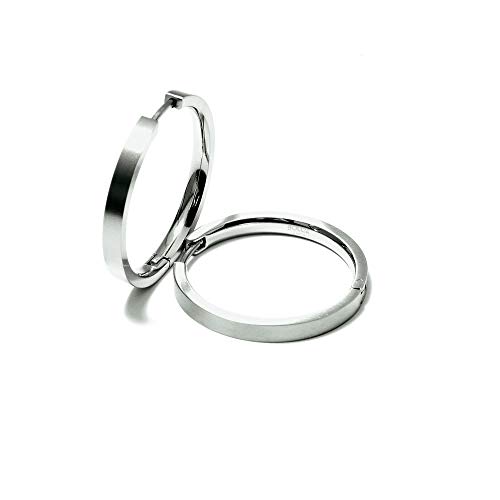 Boccia Damen-Creolen Titanium Titan mattiert - 0517-01 von Boccia