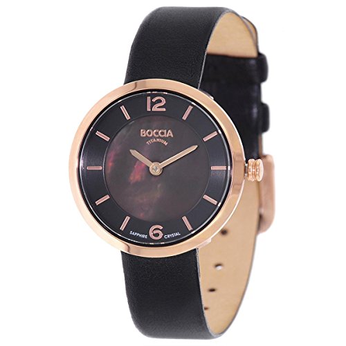 Boccia Damen Digital Quarz Uhr mit Leder Armband 3266-03 von Boccia
