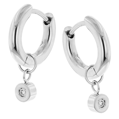 Boccia Damen-Ohrringe Creolen Titan mit Diamant 05086-03 von Boccia