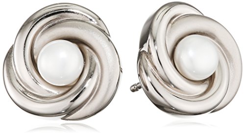 Boccia Damen-Ohrstecker Titan Perle weiß - 0590-01 von Boccia