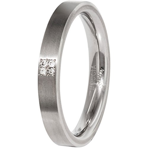 Boccia Damen-Ring Titan 4 Brillianten 0,02 Gr.59 0120-0159 von Boccia