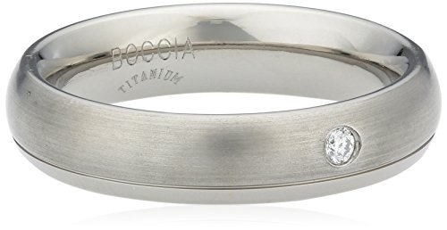 Boccia Damen-Ring You & me Titan Diamant (0.03 ct) Brillantschliff weiß Gr. 53 (16.9) - 0130-1153 von Boccia