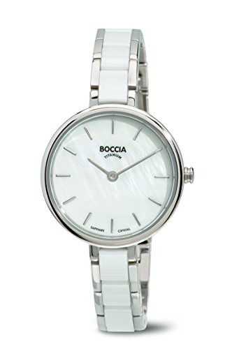 Boccia Damen-Armbanduhr Analog Quarz Verschiedene Materialien 3245-01 von Boccia