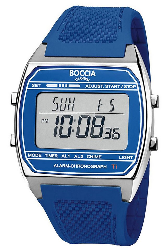Boccia Digitaluhr in Unisexgröße Titan Blau Boccia Digitaluhr in Unisexgröße Titan Blau von Boccia