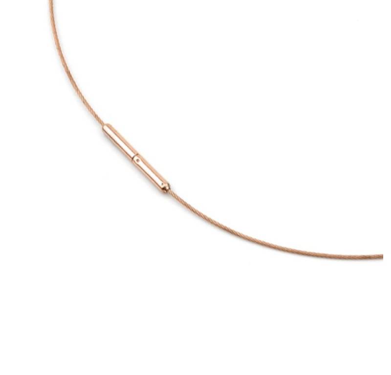 Boccia Halsreif Collier Stahlreif Edelstahl roségoldplattiert 0802-03 von Boccia