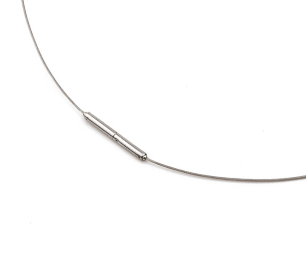 Boccia Halsreif Stahlreif Collier aus Edelstahl silikonummantelt Ø 0,6 mm von Boccia