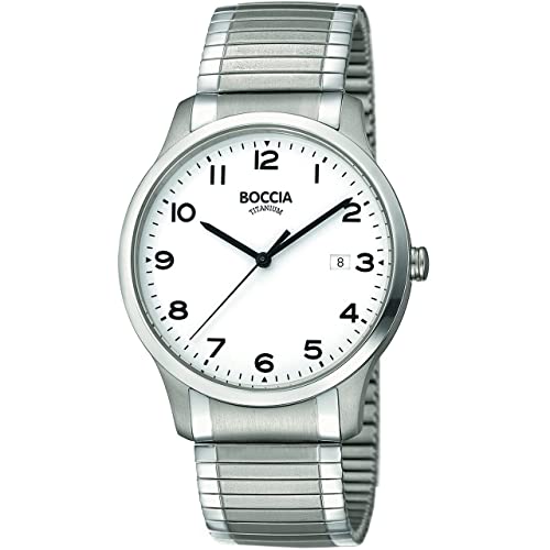 Boccia Herren Analog Quarz Uhr mit Titan Armband 3616-01 von Boccia