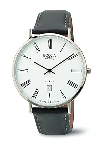 Boccia Herren-Armbanduhr Analog Quarz Leder 3589-03 von Boccia