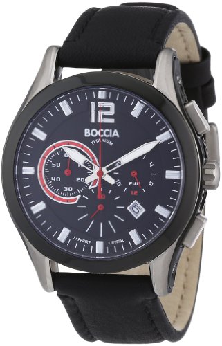 Boccia Herren-Armbanduhr Mit Lederarmband Sport 3771-01 von Boccia