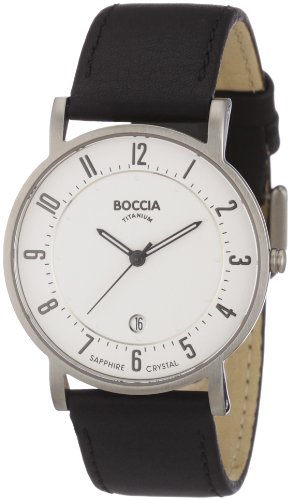 Boccia Herrenuhr Analog Quarz mit Lederarmband – 3533-03 von Boccia