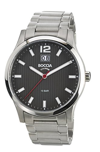 Boccia Herren-Armbanduhr XL Titanium Analog Quarz Titan 3580-02 von Boccia